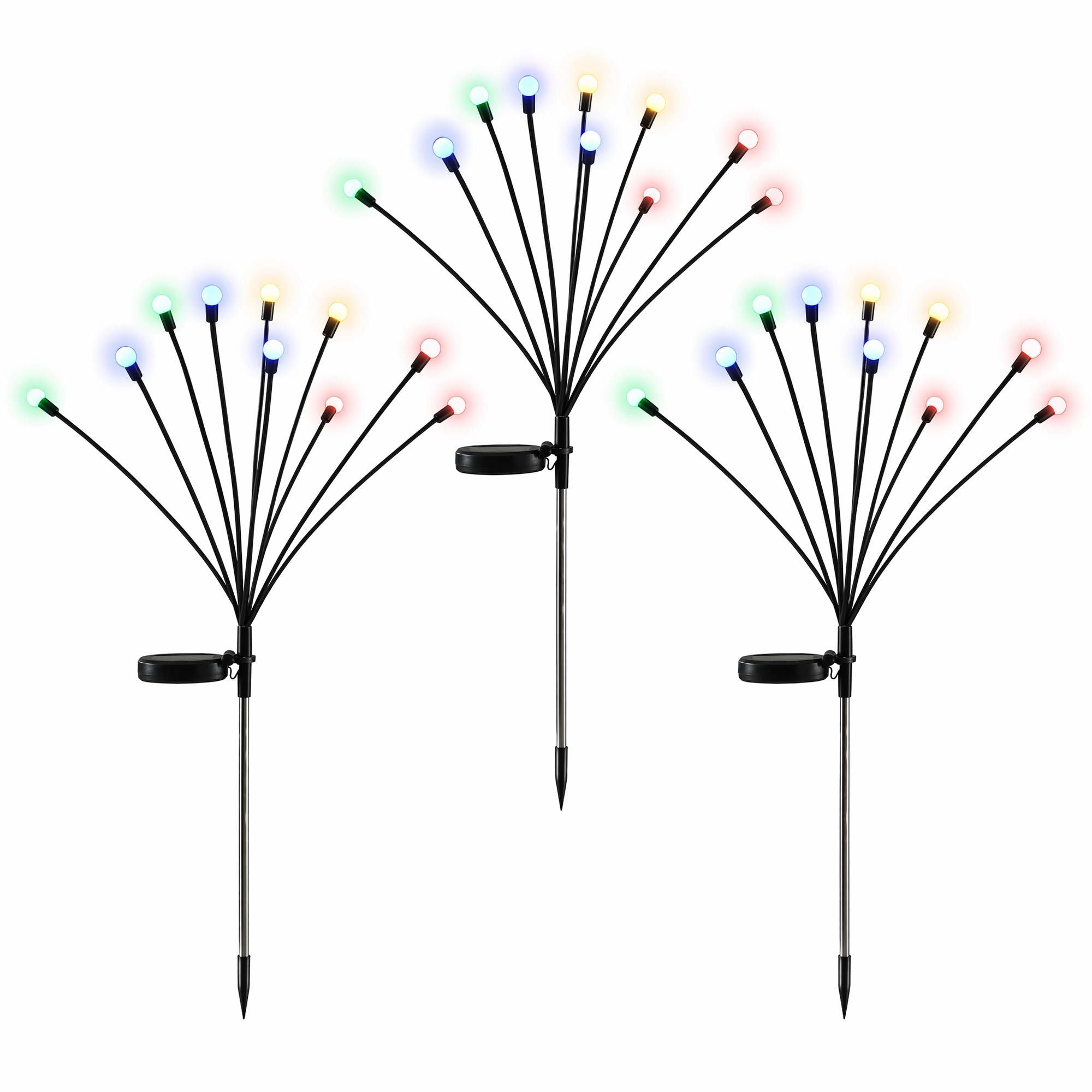 Jingle Jollys Christmas Lights Solar Firefly Lights Garden Path Multicolour