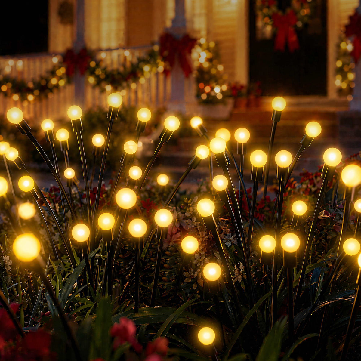 Jingle Jollys Christmas Lights Solar Firefly Lights Garden Decoration Path