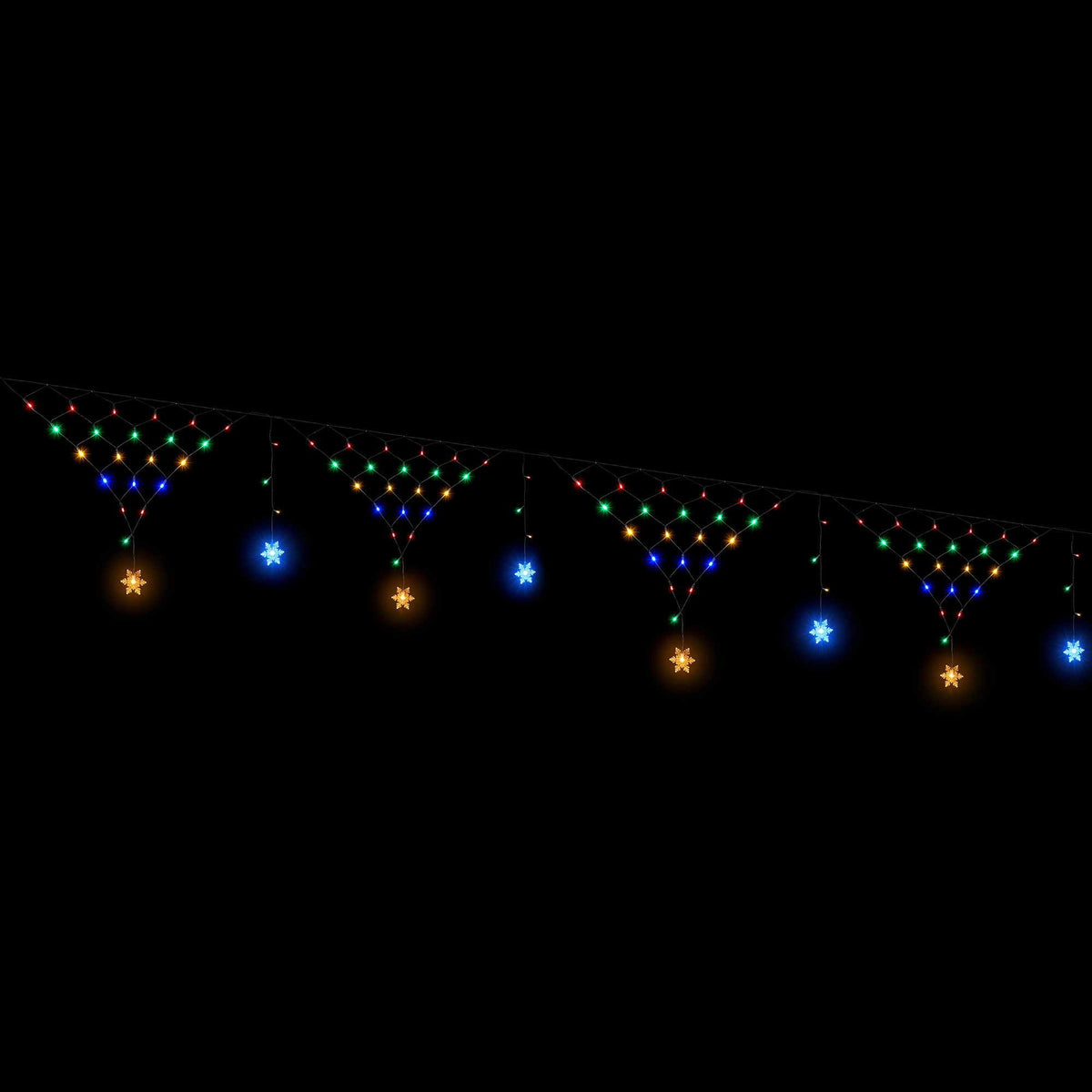 Jingle Jollys Christmas Lights Solar Fairy Decorations Multicolour 4m