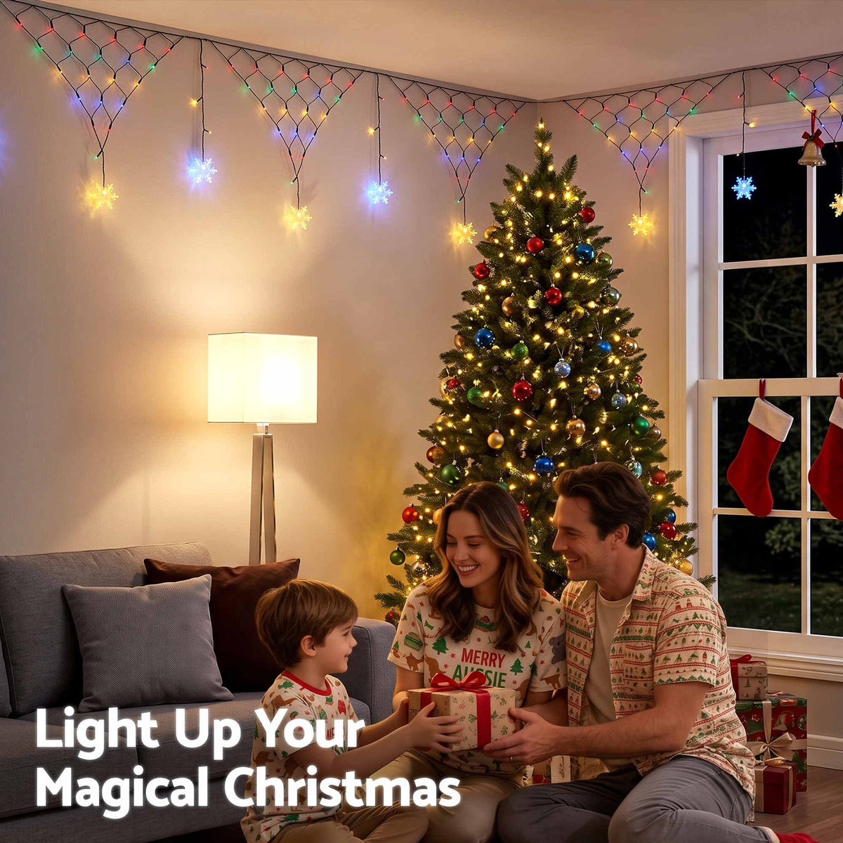 Jingle Jollys Christmas Lights Solar Fairy Decorations Multicolour 4m