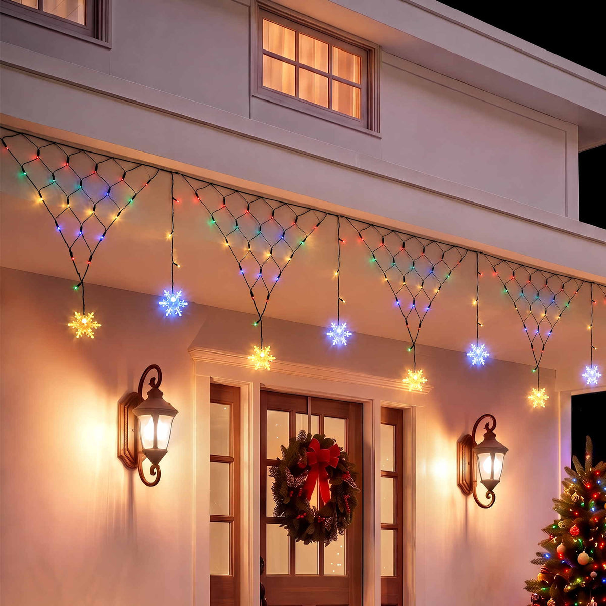 Jingle Jollys Christmas Lights Solar Fairy Decorations Multicolour 4m