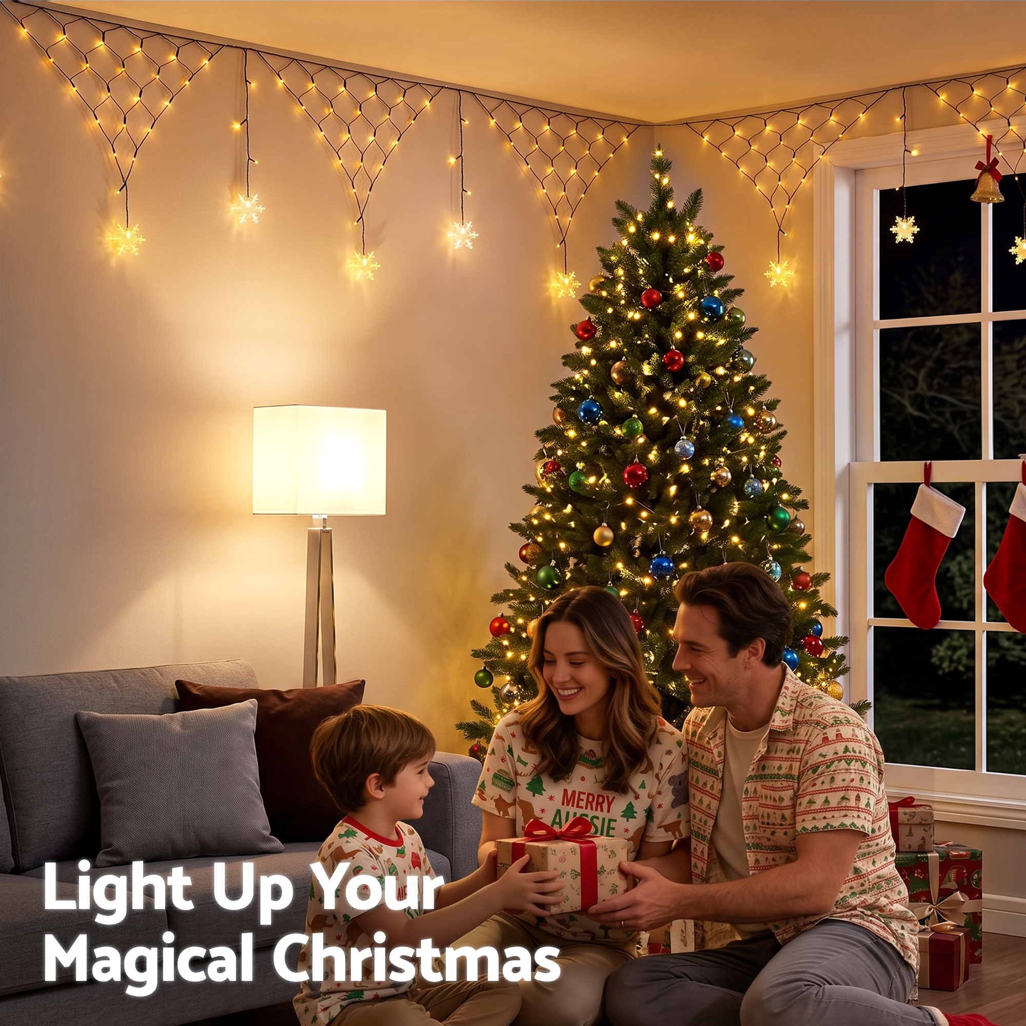 Jingle Jollys Christmas Lights Solar Fairy Warm White Decorations 4m