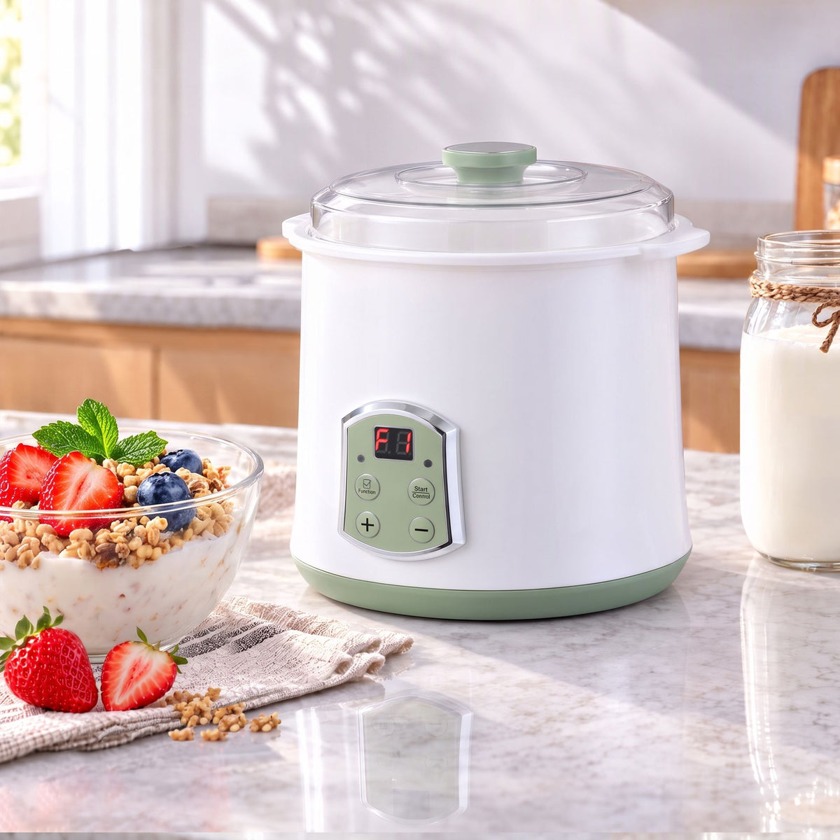 Devanti 2-in-1 Yoghurt Maker & Fermenter 2L Greek Yoghurt Strainer Machine