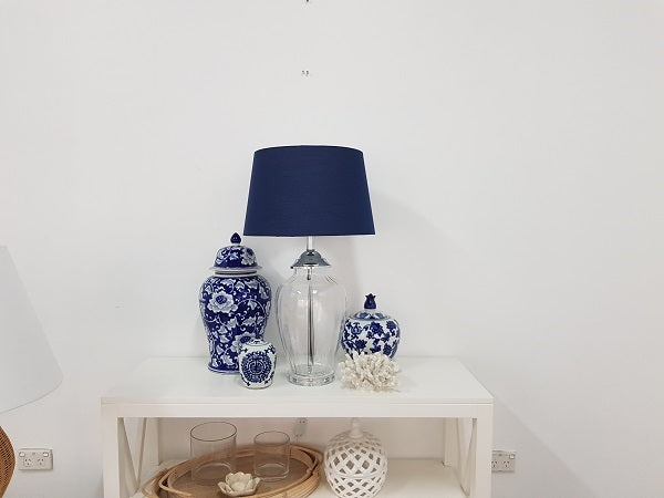 Tall Trellis Ginger Jar Blue and White Ceramic 45cm Bloom Design