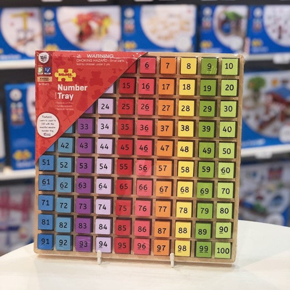 Bigjigs Toys Educational Maths Number Learning Tray for Kids
