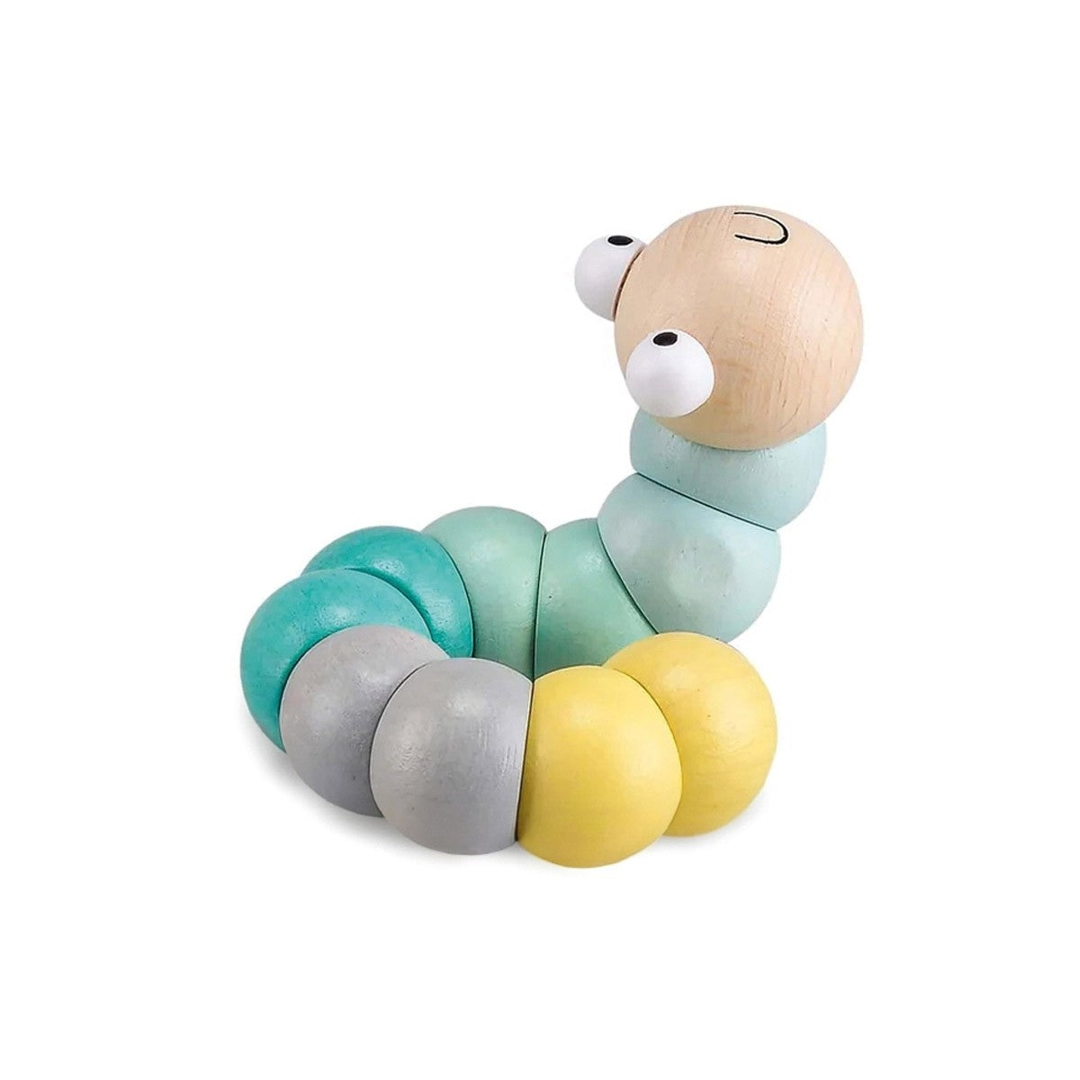 Flexible Wooden Wiggly Worm Sensory Toy for Babies - Assorted Pastel Colours Pack of 12