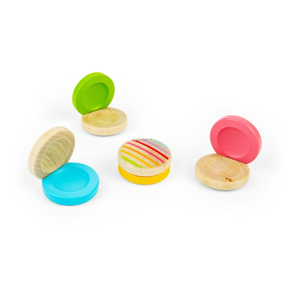 Wooden Castanets Musical Toy for Toddlers - Pocket Money Display Set of 24
