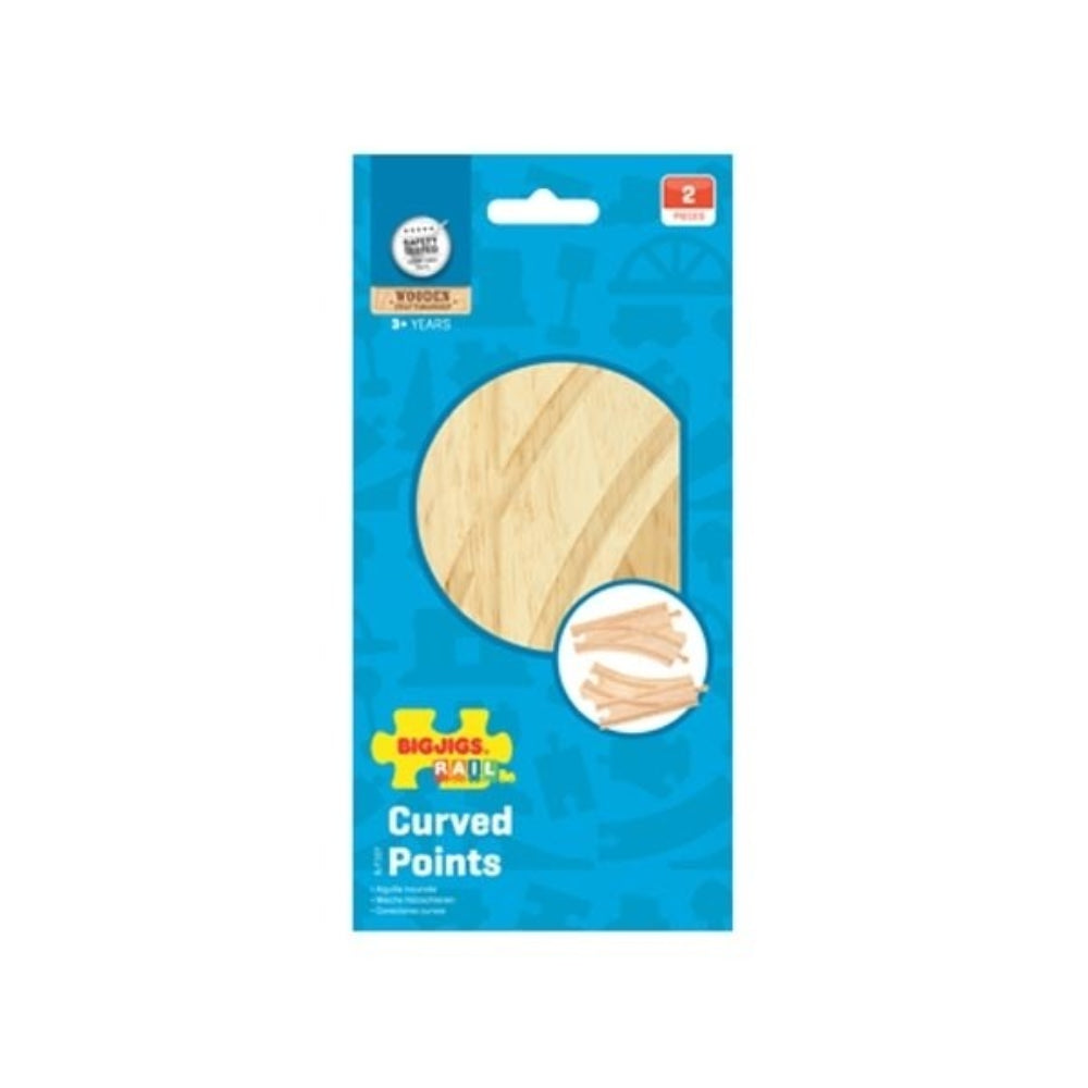 Bigjigs Rail Curved Points Expansion Pack Wooden Train Track Accessory