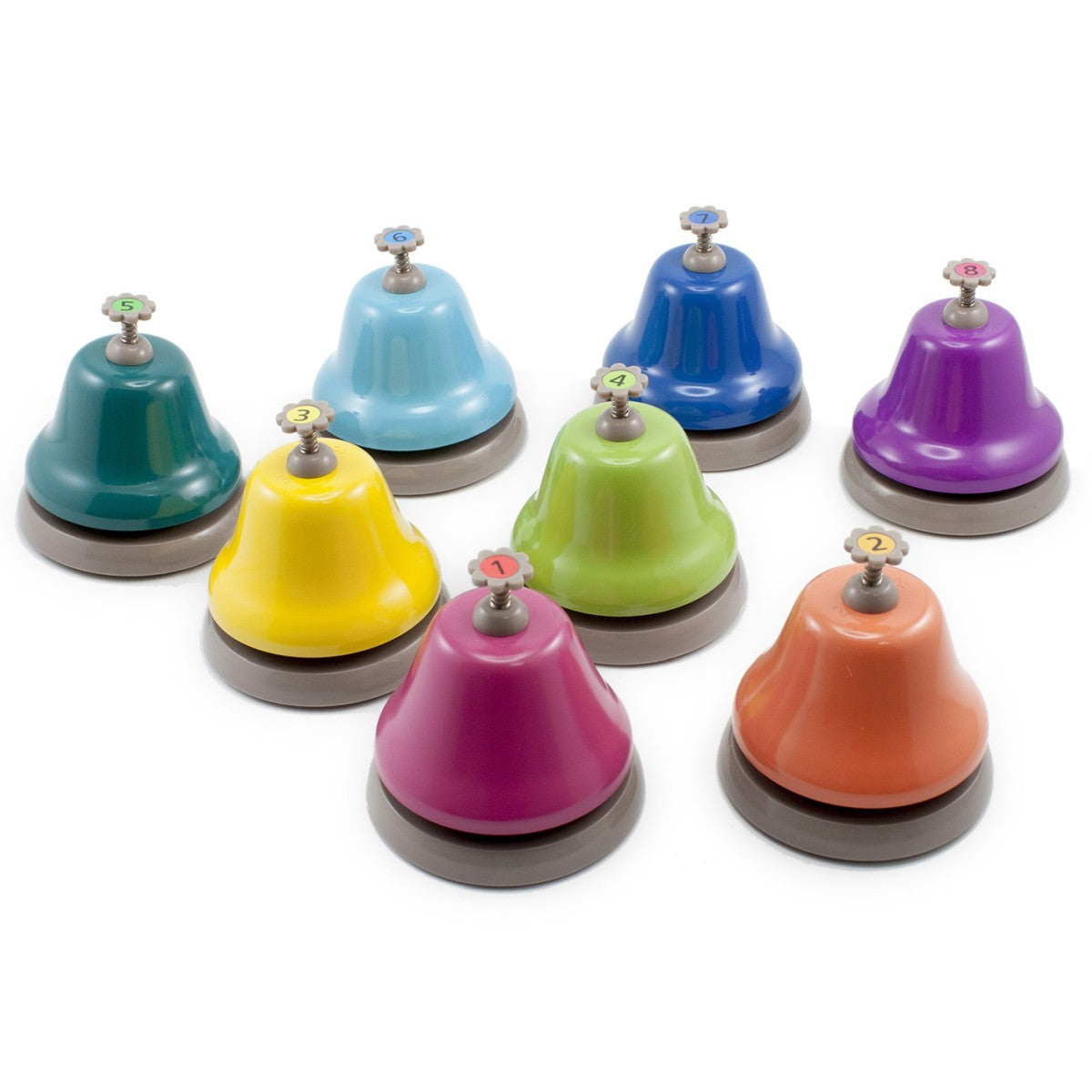 Colourful Desk Bell Musical Set for Kids - 8 Note C Major Music Bells
