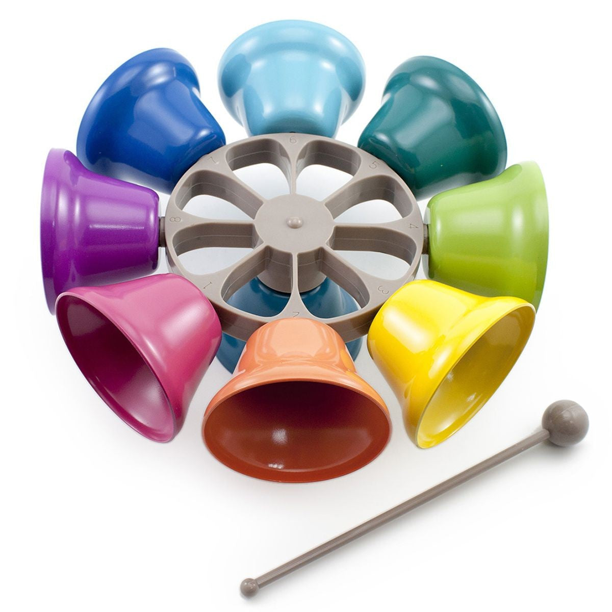 Rainbow Spinning Bells Toy Colorful Musical Sensory Toy for Babies and Toddlers