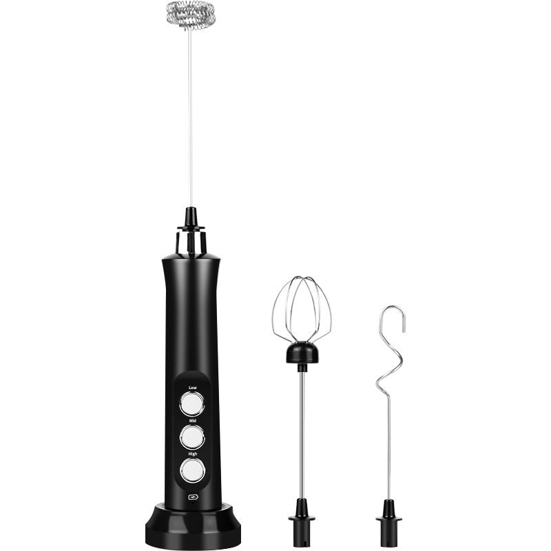 Portable Handheld Three-Head Egg Beater for Household Use with Charging