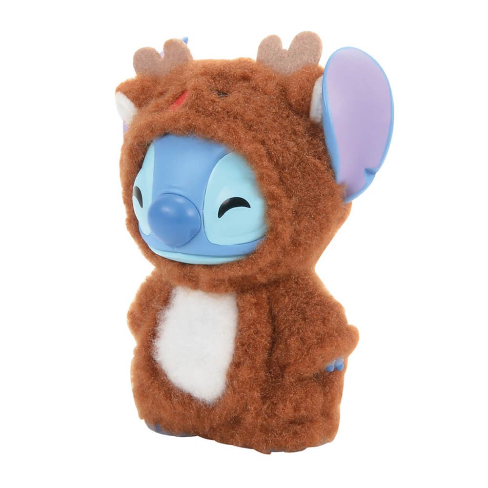 Disney Stitch Figurine Reindeer Outfit Christmas Collectable 12cm Antlers Brown