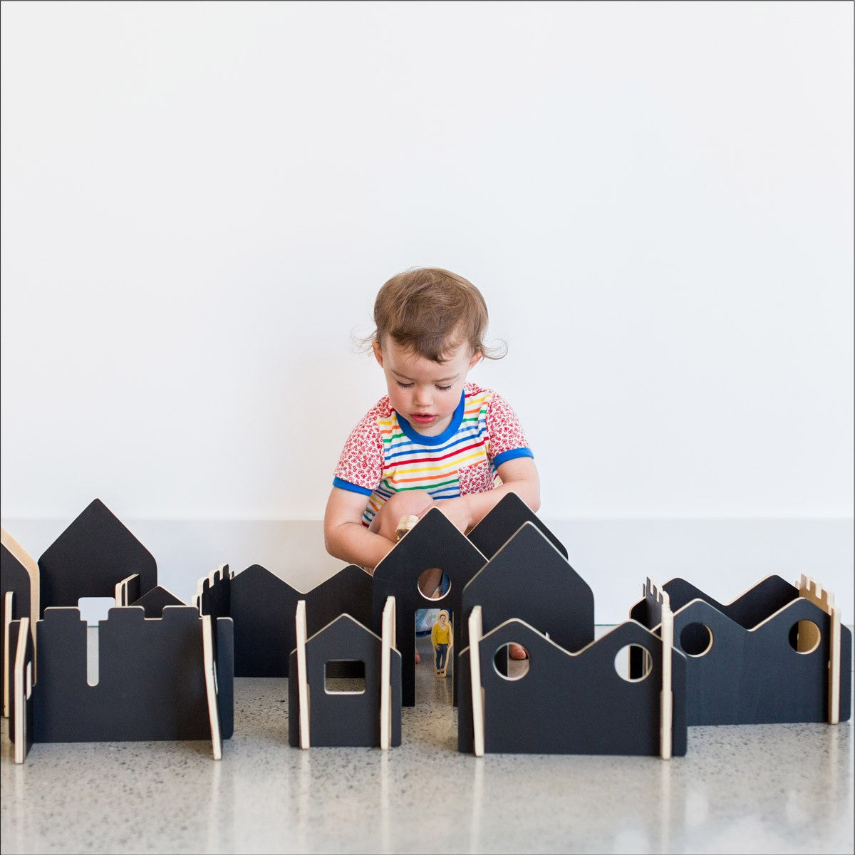 Wooden Chalkboard Building Activity Set - 28 Piece Construction Play Set
