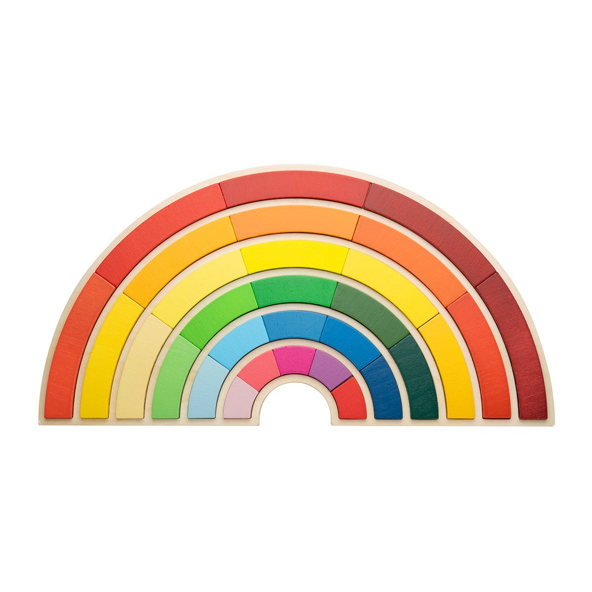 Wooden Rainbow Puzzle Board with Open-Ended Learning Set 31 Piece