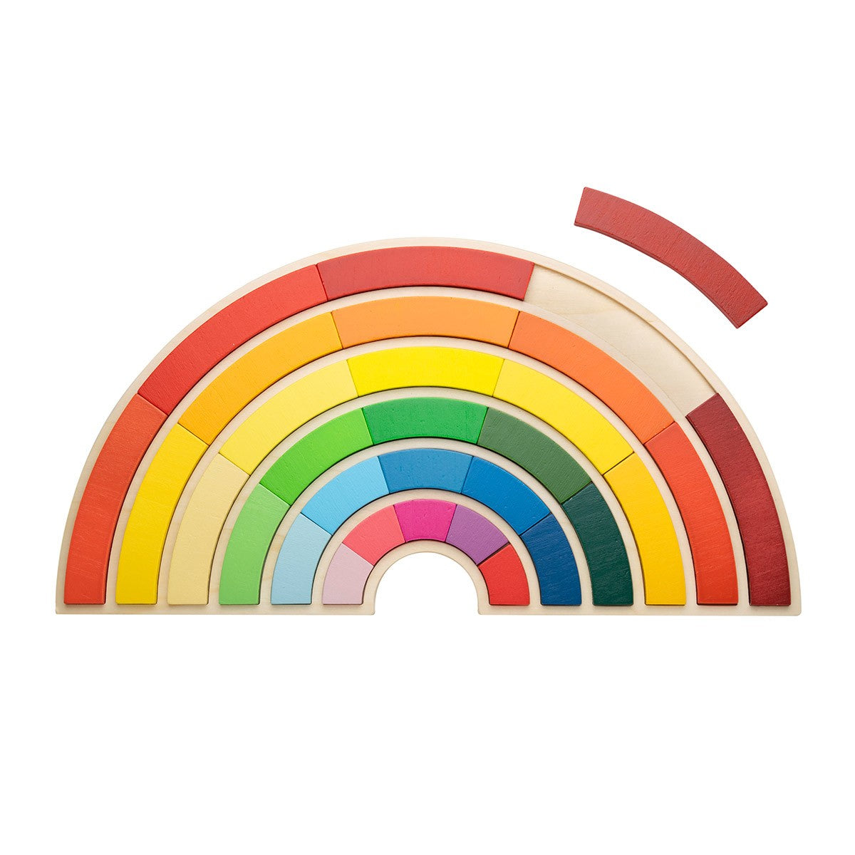 Wooden Rainbow Puzzle Board with Open-Ended Learning Set 31 Piece