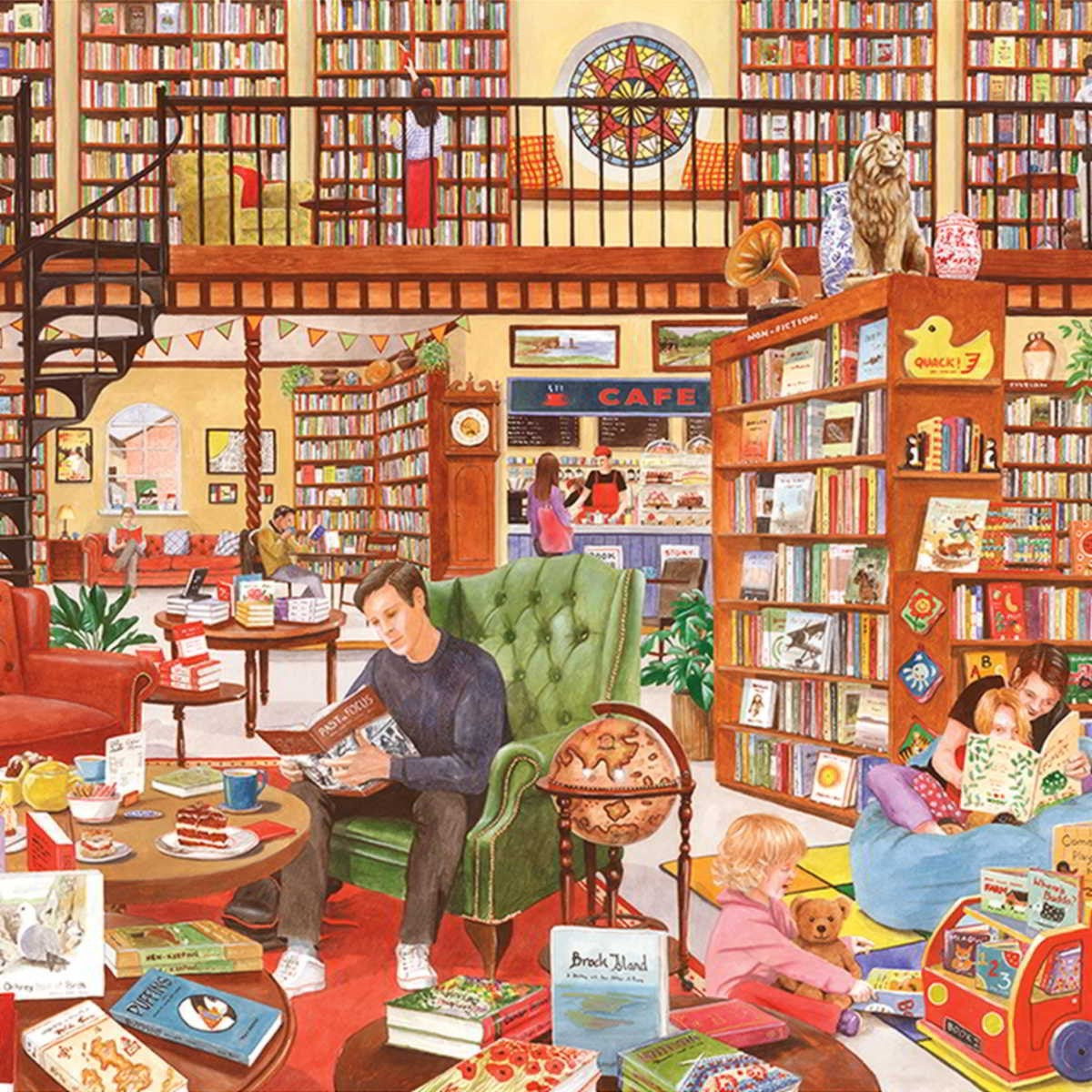House of Puzzles Bookshop Cafe Family Puzzle - 500 Pieces