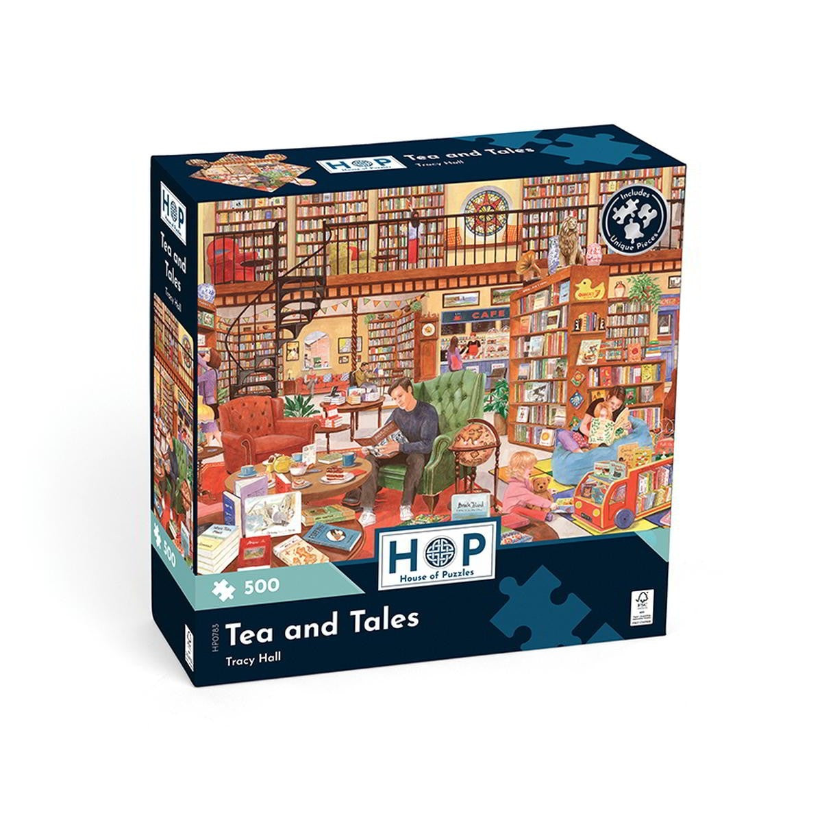 House of Puzzles Bookshop Cafe Family Puzzle - 500 Pieces