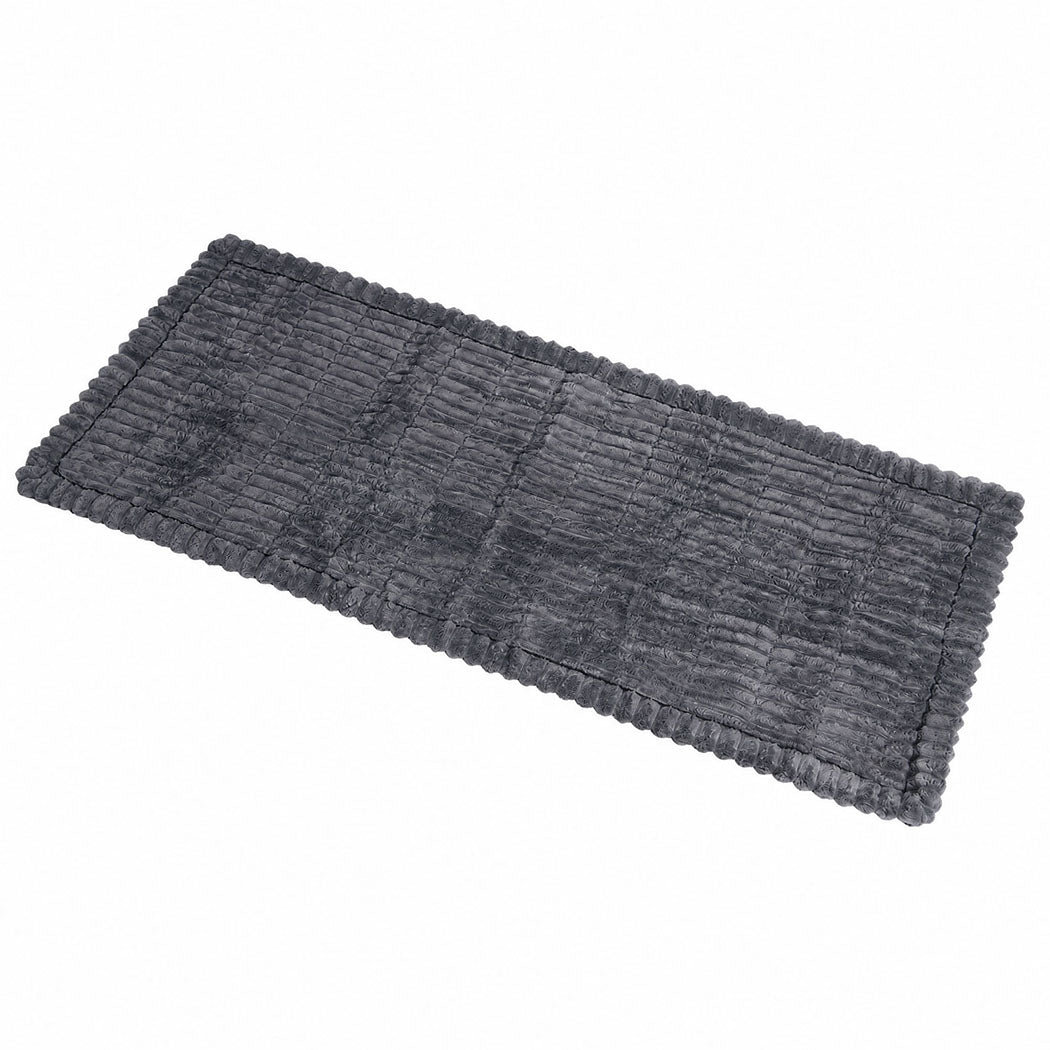 Marlow Sofa Cover  Lounge Plush Pet Couch Cover Non-Slip Dark Grey 70x180cm-2072893569315770368