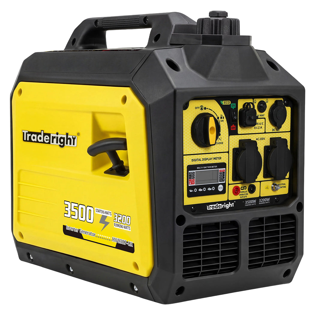 Traderight 3500W Petrol Inverter Generator Portable Silent Pure Sine Wave Power-2050056775461376000
