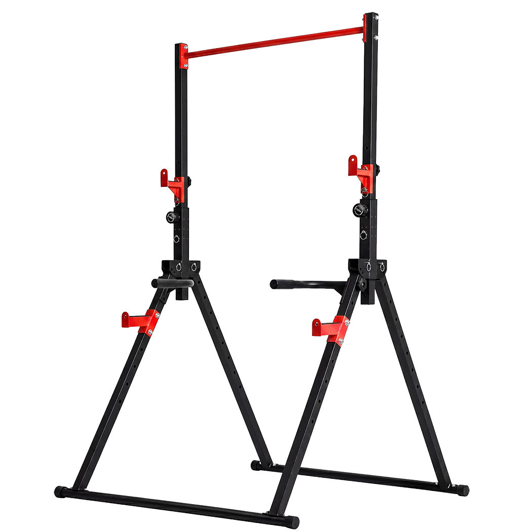Centra Foldable Power Tower Pull Up Dip Station Adjustable Height Home Gym 220kg-2072893534834397184