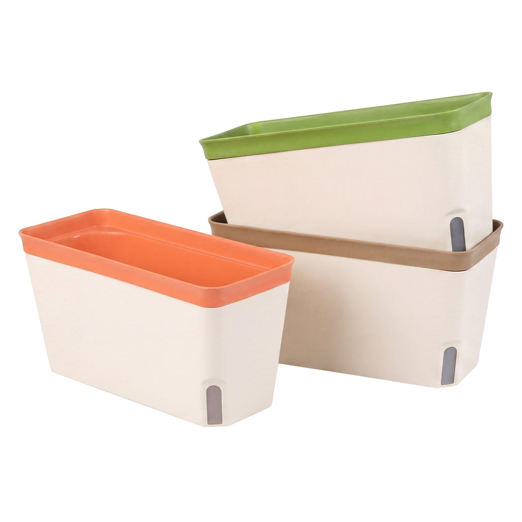 Toque Self Watering Plant Pots 3 Pcs Indoor Planter Box Vegetable Flower Garden-2050059015978881024