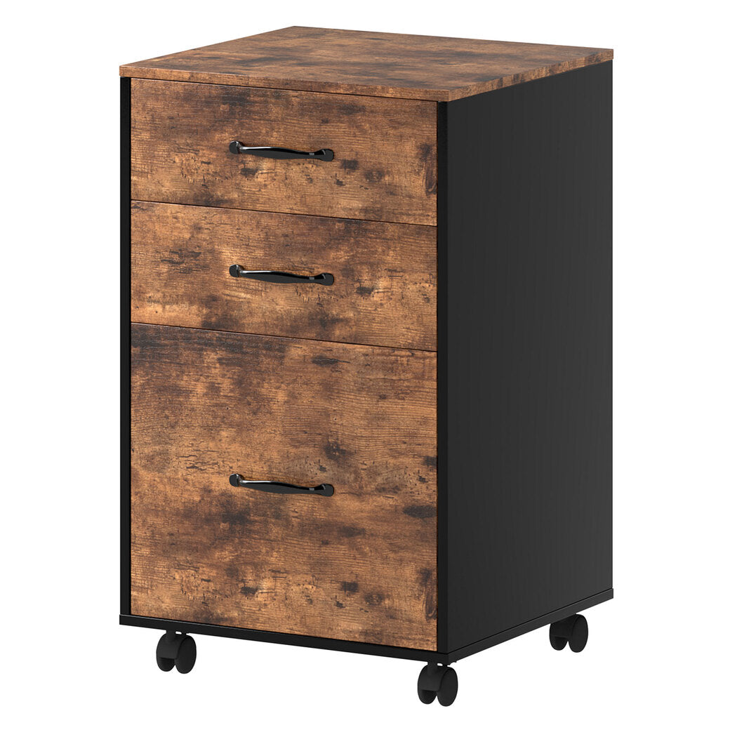 Levede 3-Drawer File Cabinet Mobile Filing Storage Cabinet Organiser Home Office-2050056775276826624