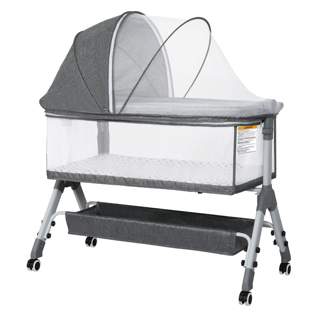 Bopeep Baby Cot Bed Crib Newborn Co-Sleeper Bassinet Safety Adjustable Bedside-2050056762865881088
