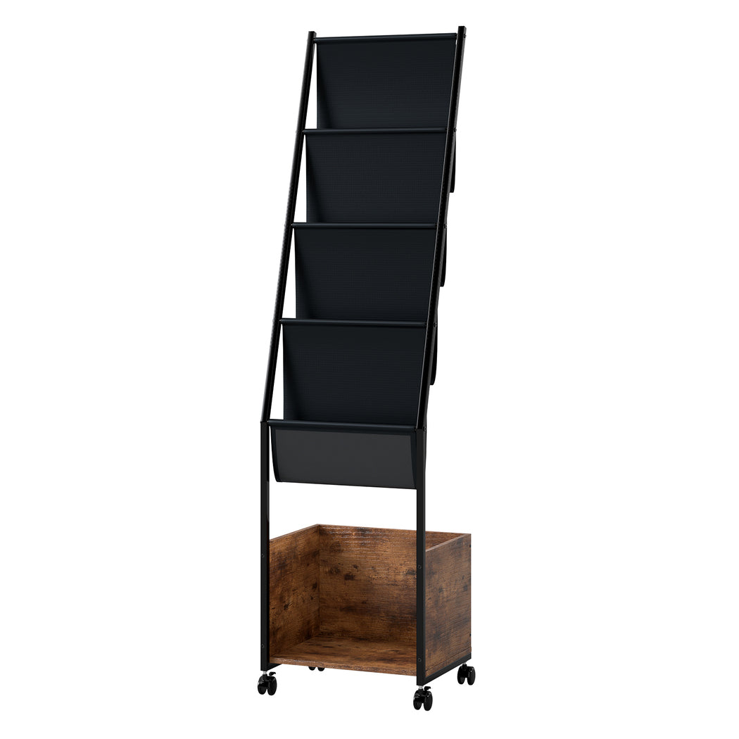 Levede 4-Tier Record Player Stand Storage Rack Holder Up to 100 Albums Magazine-2050056774698012672