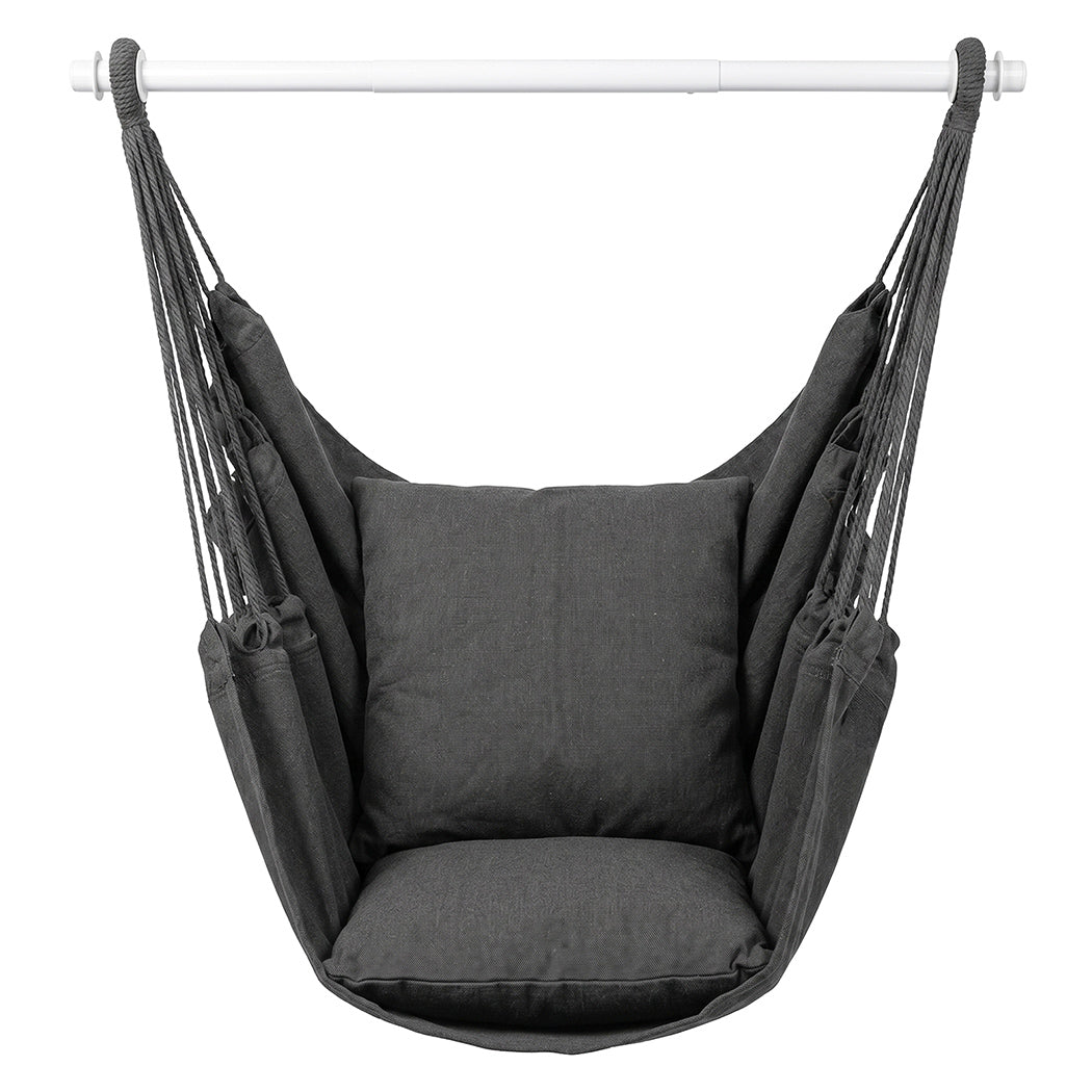 Mountview Garden Hammock Chair Hanging Swing Seat 2 Cushions Outdoor Camping-2061251872332845056