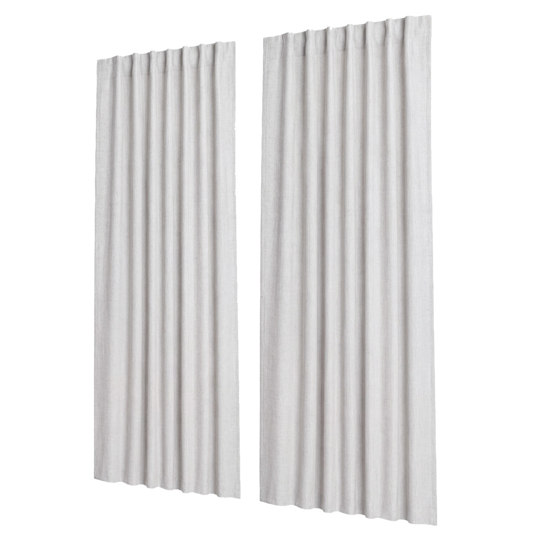 Marlow 100% Blackout Curtain 2-Panel Thermal Linen Look Curtain Draperies Window-2072893566287482880