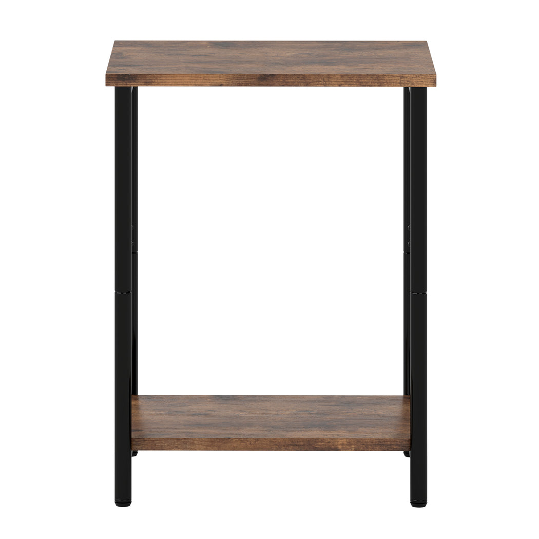 Levede Side Table 2 Pcs Industrial Vintage End Table 2-Tier Storage Nightstand-2072893557349421057