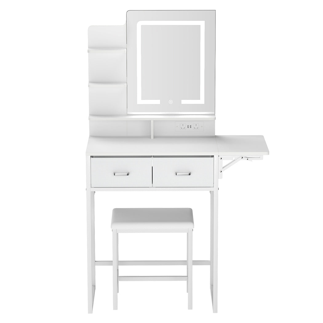 Levede Dressing Table LED Makeup Mirror Stool Set Vanity Desk Fold-up Panel-2065254296953425921