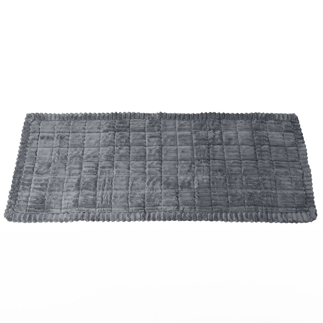 Marlow Sofa Cover  Lounge Plush Pet Couch Cover Non-Slip Dark Grey 70x180cm-2072893569315770369