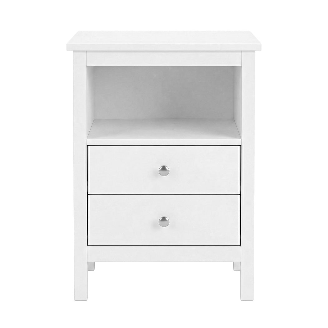 Levede Bedside Table Nightstand Side End Table 2 Drawers Storage Bedroom Cabinet-2050056781207572481