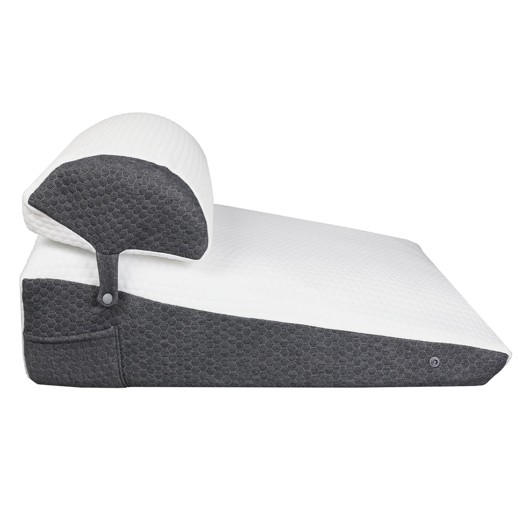 Dreamz Memory Foam Wedge Pillow Bed Back Neck Support Leg Raiser Cushion-2065254293082083329