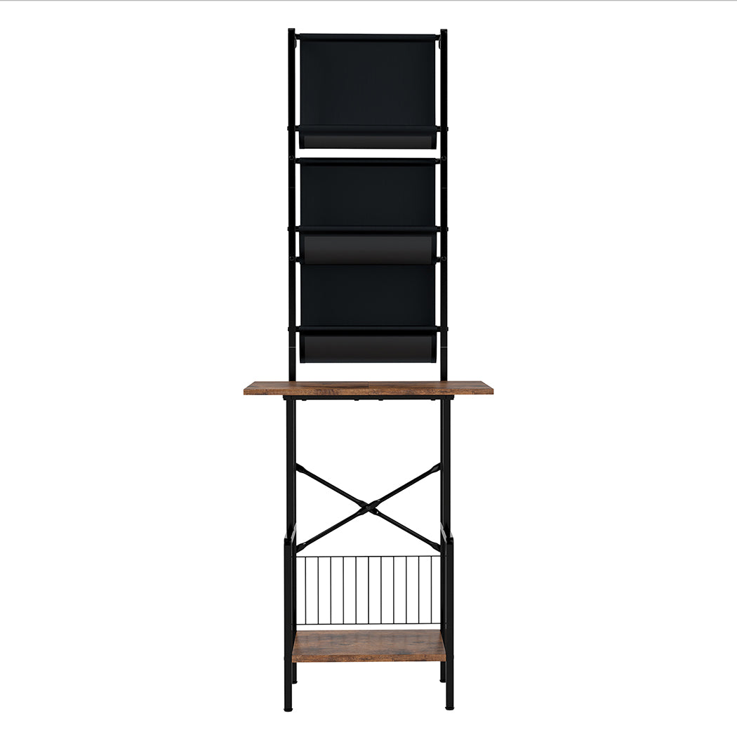 Levede Tall Record Player Stand Vinyl Storage Up to 200 Albums Turntable Rack-2050056774895144961