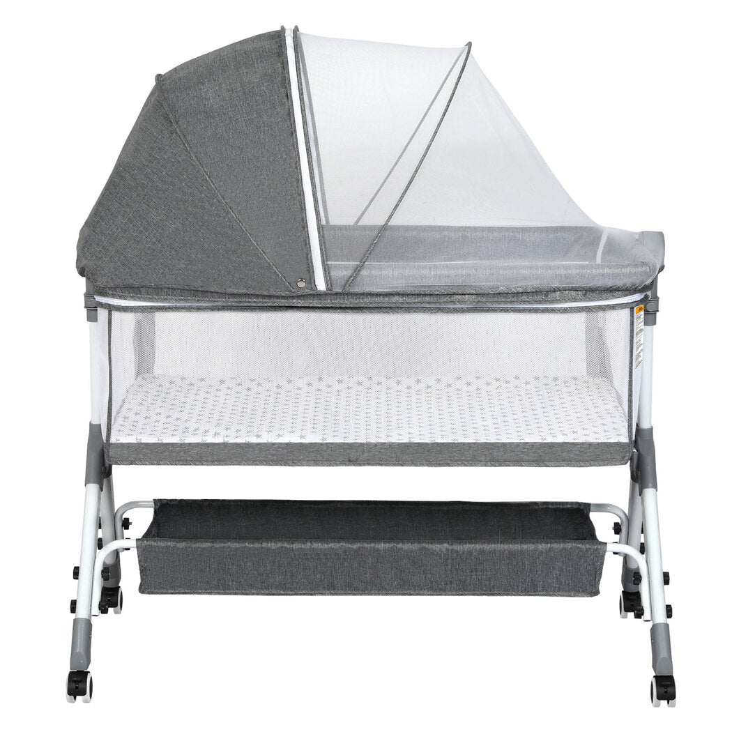 Bopeep Baby Cot Bed Crib Newborn Co-Sleeper Bassinet Safety Adjustable Bedside-2050056762865881089