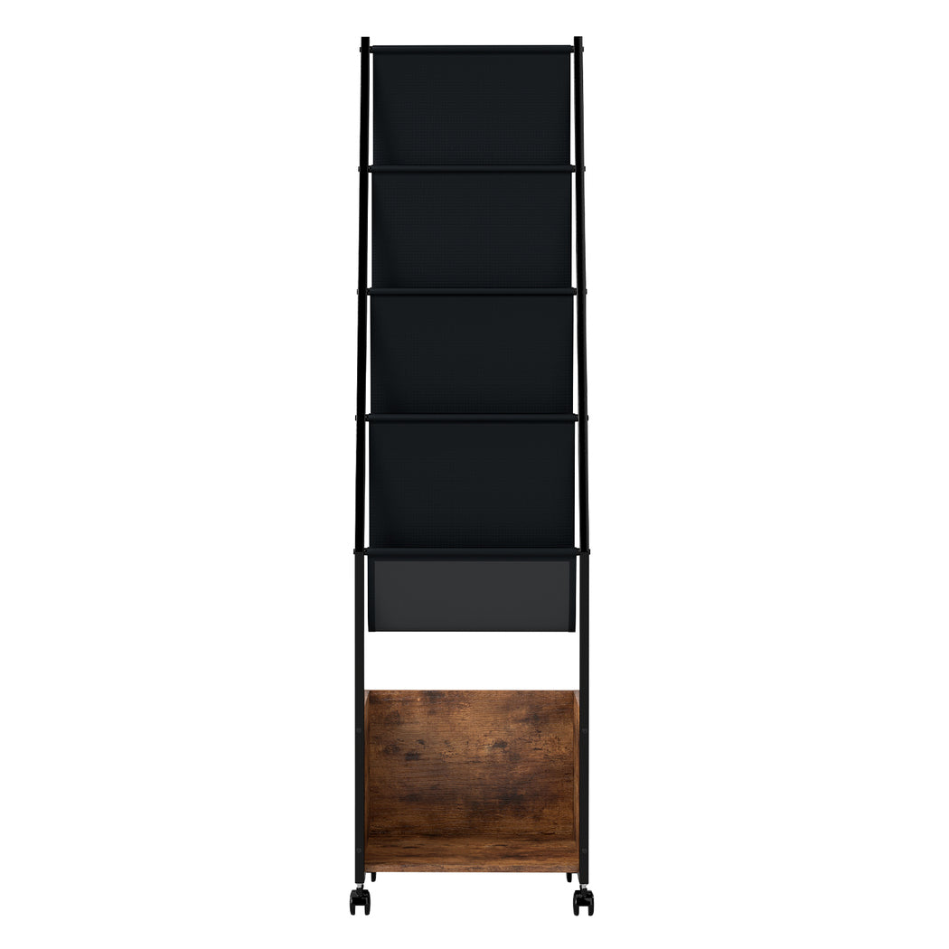 Levede 4-Tier Record Player Stand Storage Rack Holder Up to 100 Albums Magazine-2050056774698012673