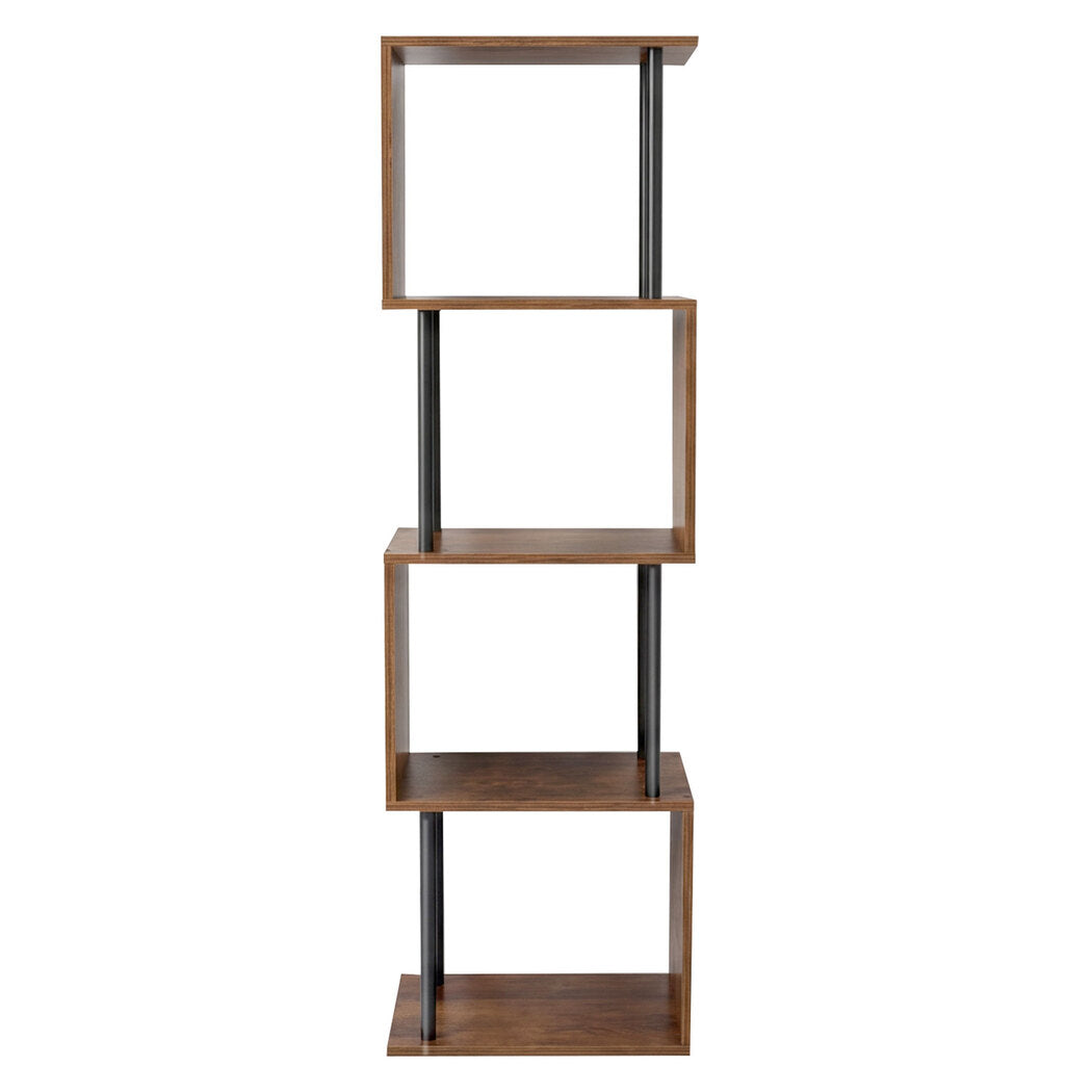 Levede Bookshelf 5 Tier Display Shelf Bookcase Storage Rack S-Shaped Anti-Tip-2050056772479225857
