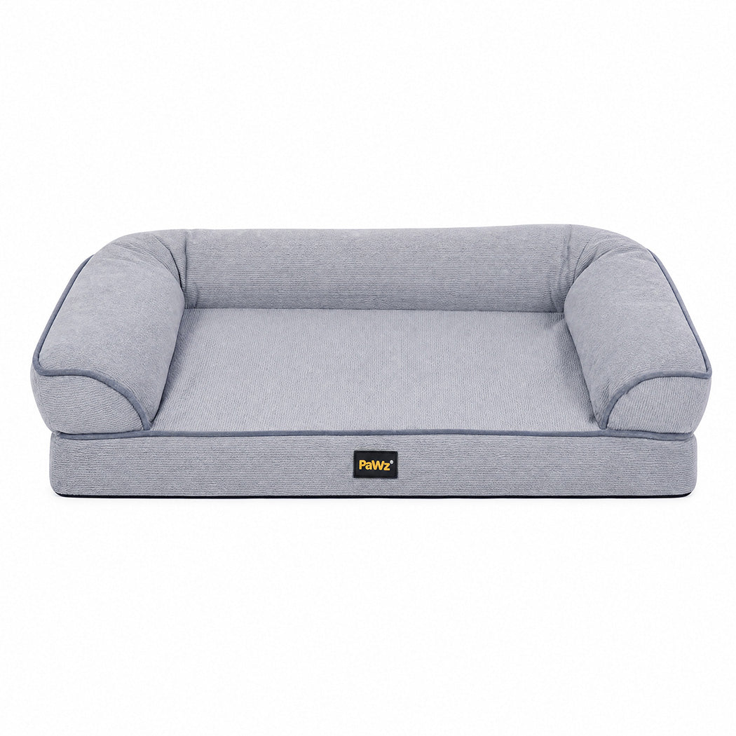 Pawz Cooling Orthopedic Dog Bed Waterproof Lining Washable Memory Foam Grey XL-2072893573677846529