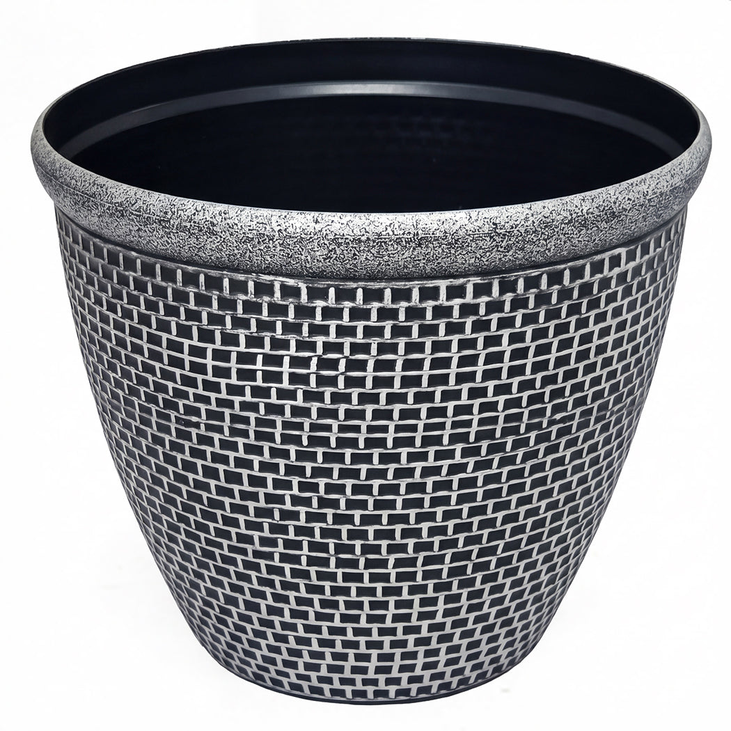 Toque Plastic Plant Pots 36cm Outdoor Garden Planter 2 Pcs With Drainage Holes-2050059017677574145