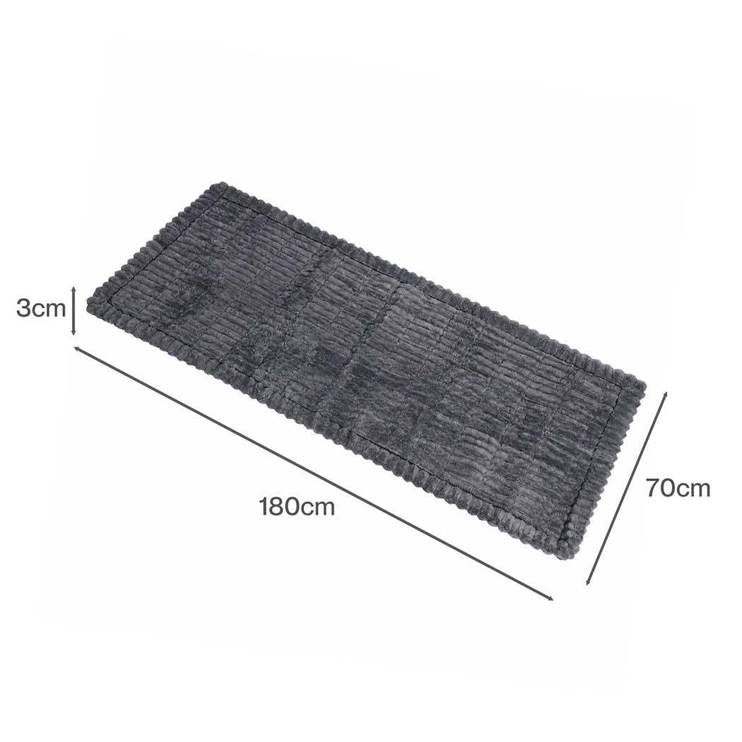 Marlow Sofa Cover  Lounge Plush Pet Couch Cover Non-Slip Dark Grey 70x180cm-2072893569315770370