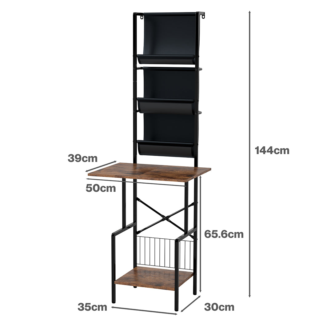 Levede Tall Record Player Stand Vinyl Storage Up to 200 Albums Turntable Rack-2050056774895144962
