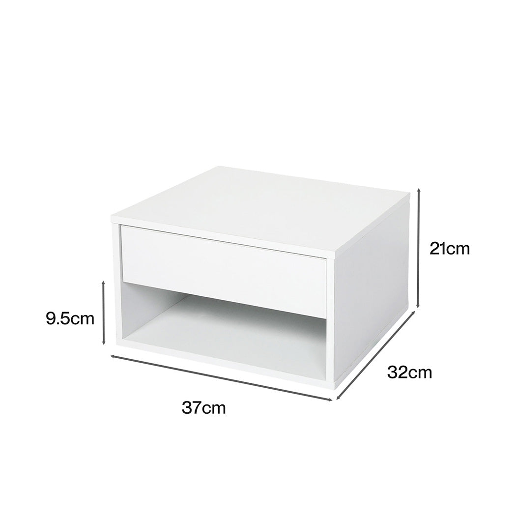 Levede 2 Floating Bedside Tables Side Table Storage Nightstand Bedroom Cabinet-2050056780842668034