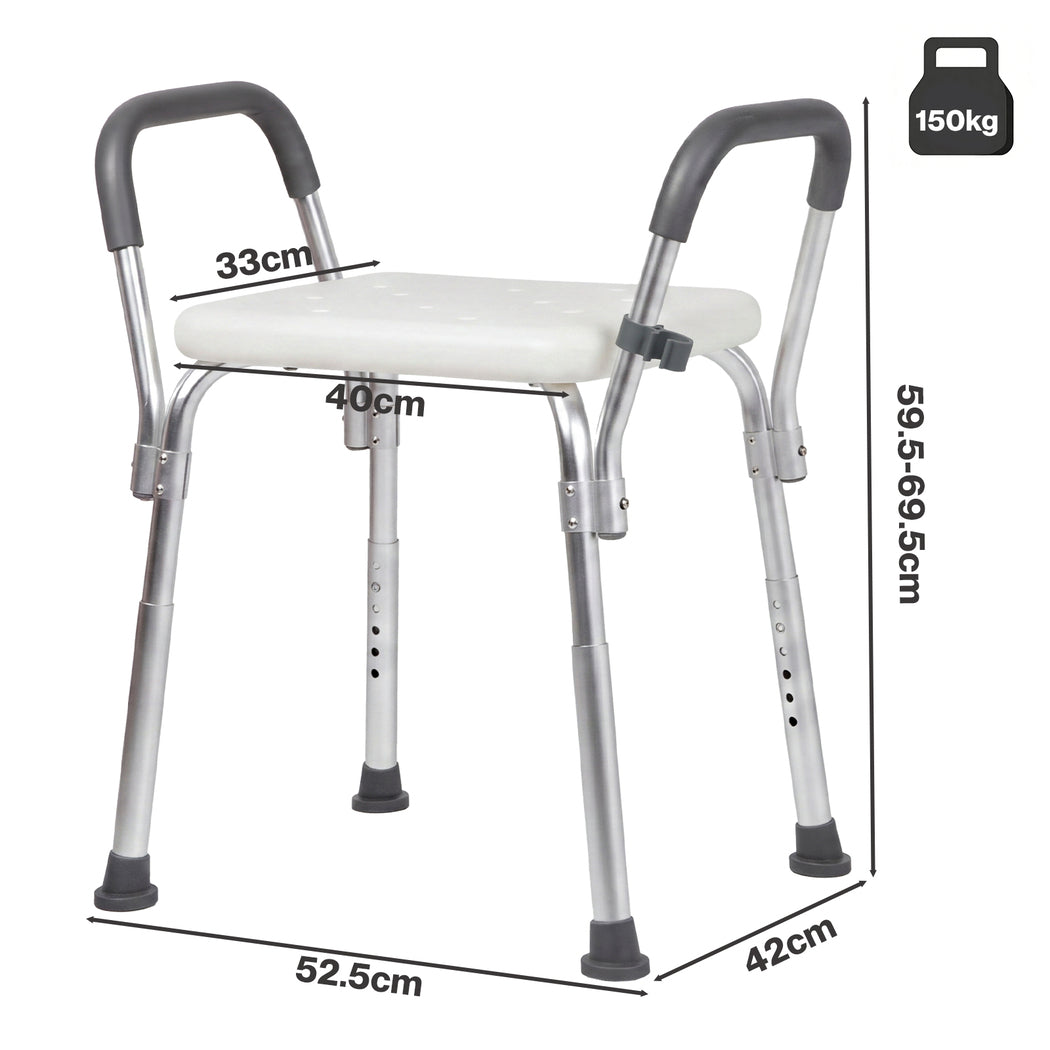 Levede Adjustable Shower Chair Bath Seat with Arms Portable Non Slip Bathroom-2061251856318992386