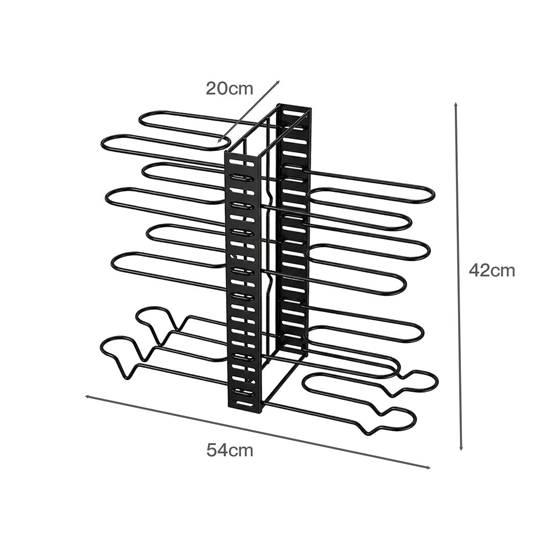 Toque Pot Rack Organizer 8 Tier Adjustable Pan Holder Kitchen Storage Shelves-2050059014796087298