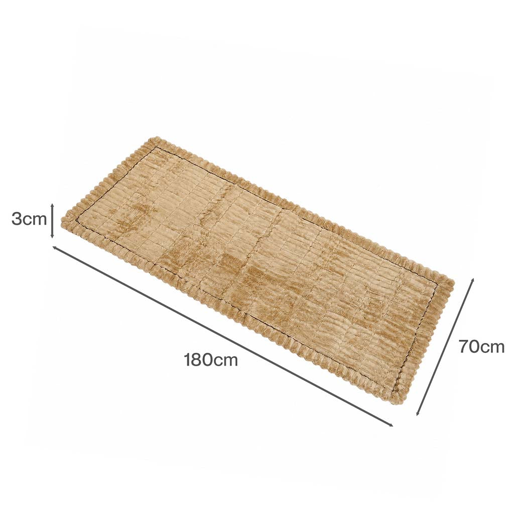 Marlow Sofa Cover  Lounge Plush Pet Couch Cover Non-Slip Light Camel 70x180cm-2072893569689063426