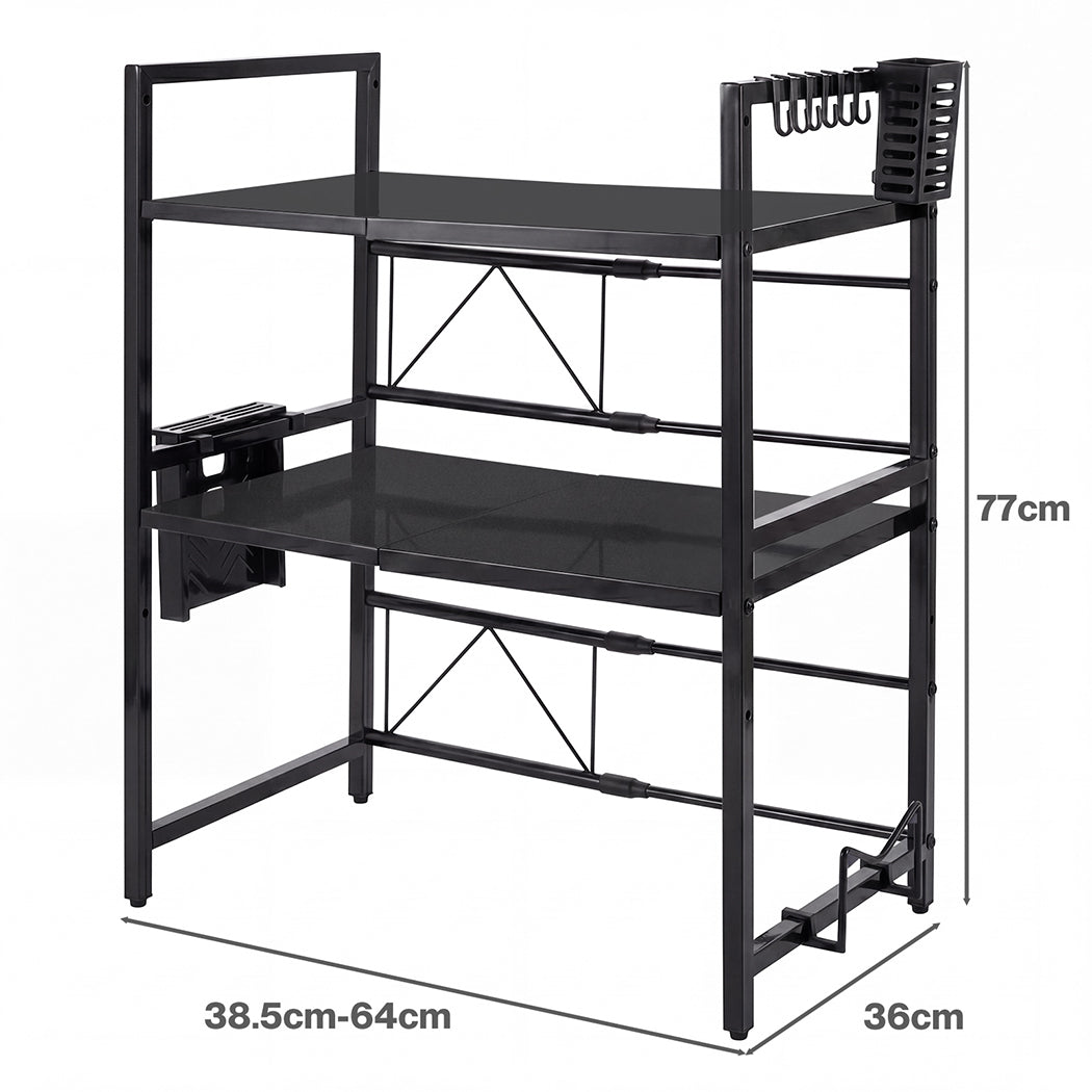 Toque Microwave Shelf 3 Tier  Adjustable Extendable Kitchen Storage Rack Stand-2061251871129079810