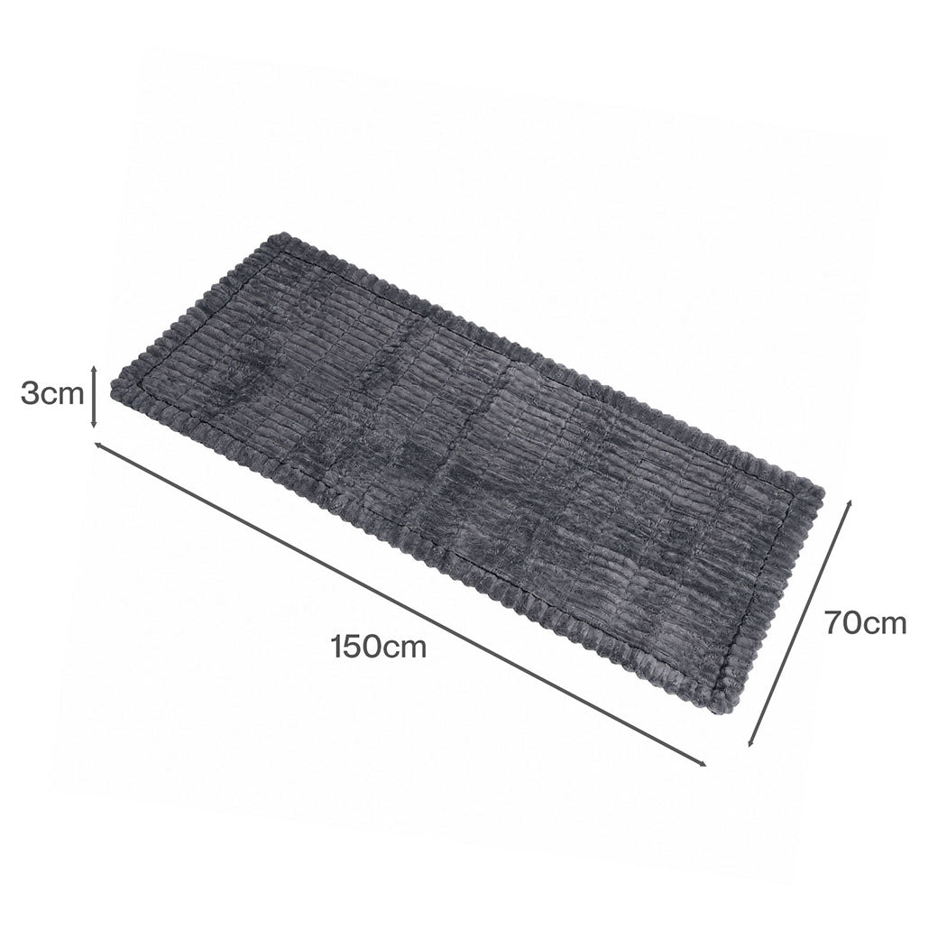 Marlow Sofa Cover  Lounge Plush Pet Couch Cover Non-Slip Dark Grey 70x150cm-2072893569131220994