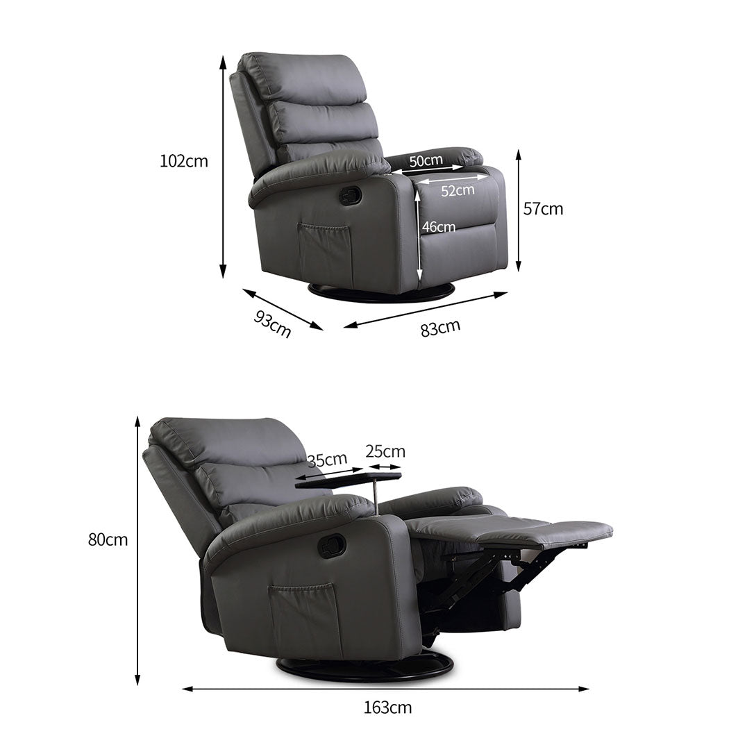 Levede Massage Chair Recliner Chairs Grey-2065254537798750210